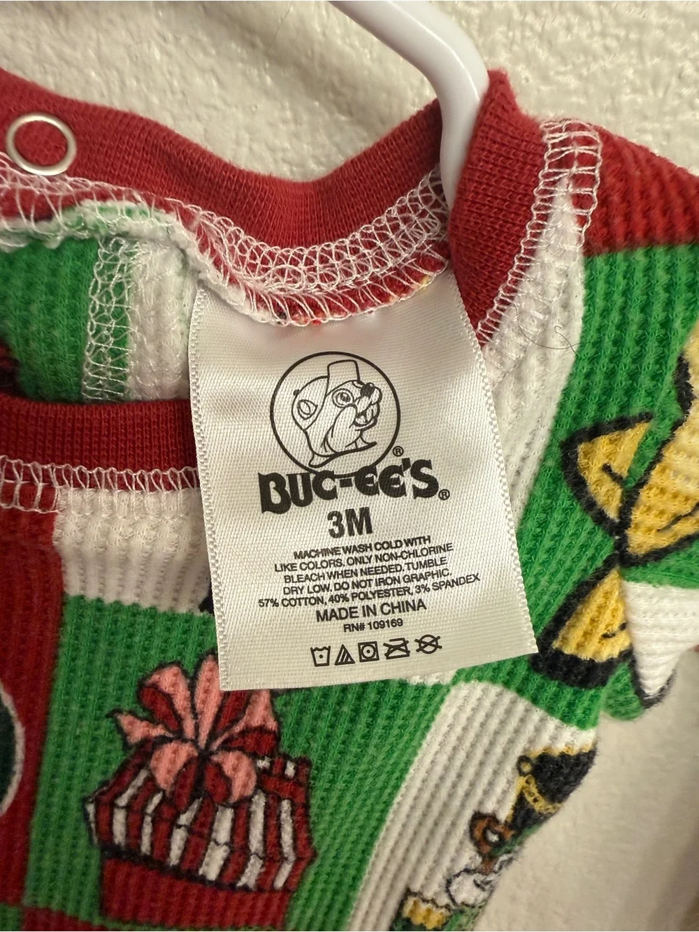 Holiday Nutcracker Print Kids Footie One-Piece - Red/Green